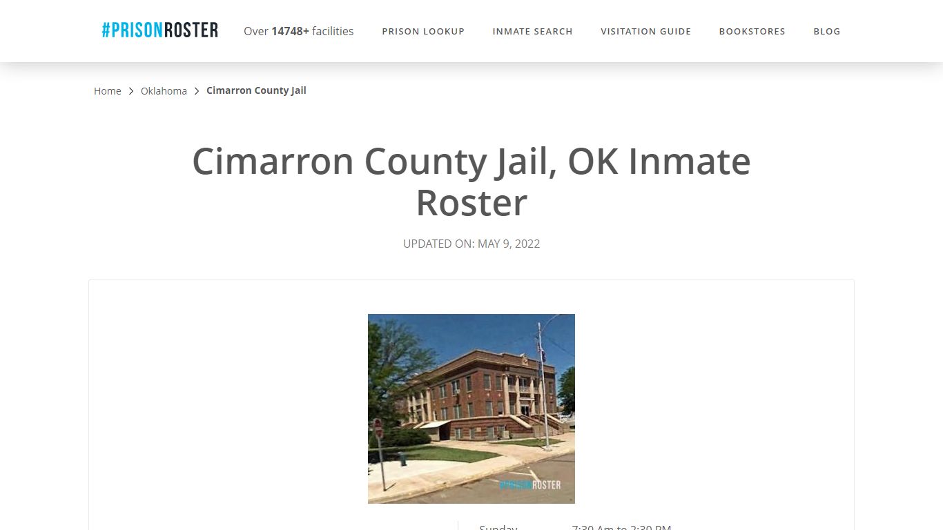 Cimarron County Jail, OK Inmate Roster